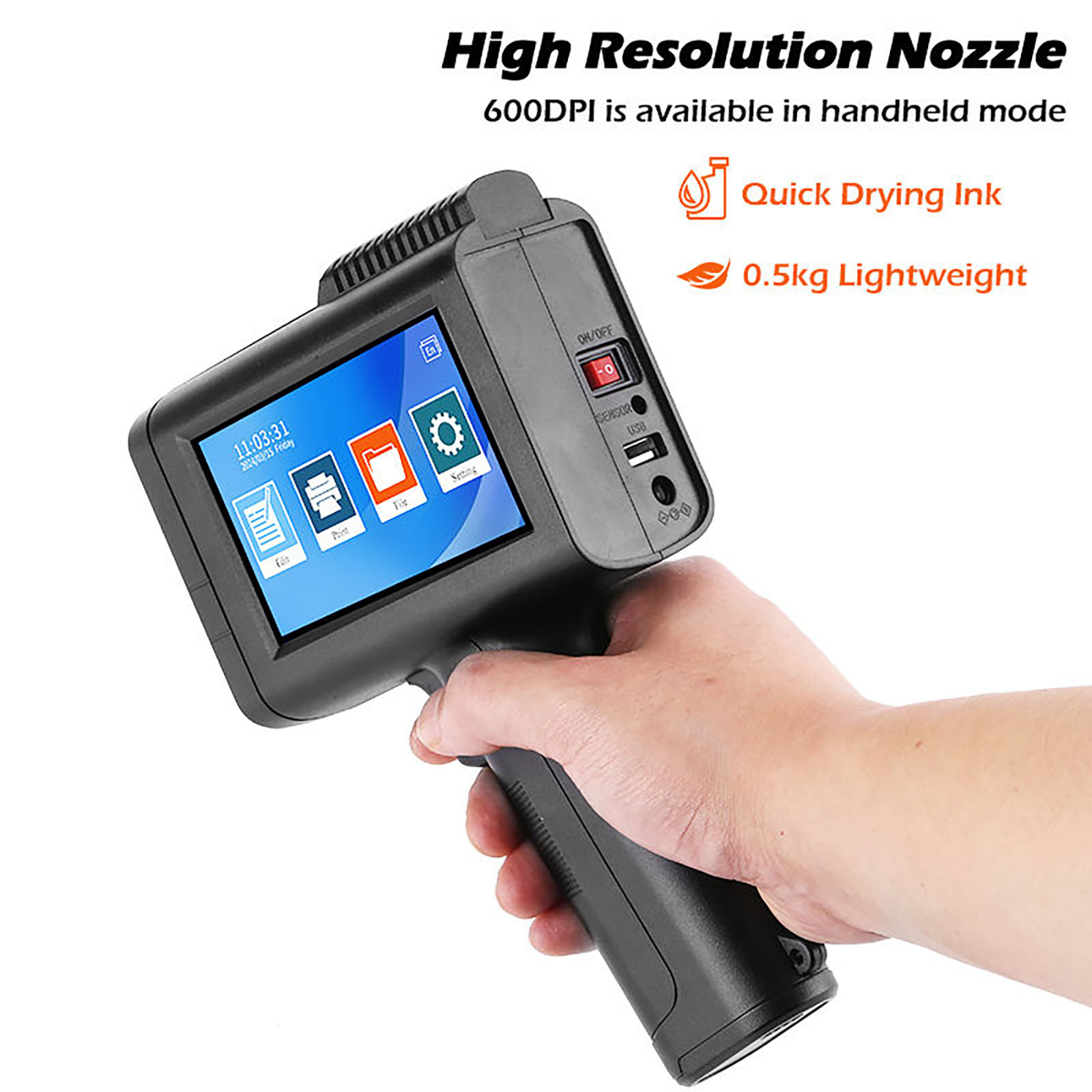 ZM-C13 12.7mm Handheld Inkjet  - đánh giá và giá Barcode Printer