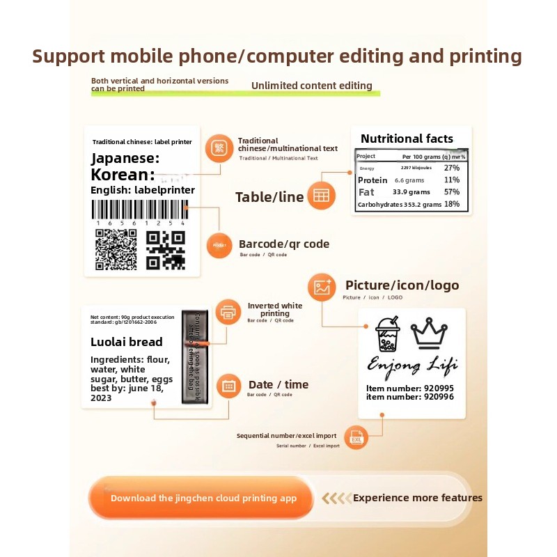 B3S Commercial Food Portable B - đánh giá và giá Barcode Printer
